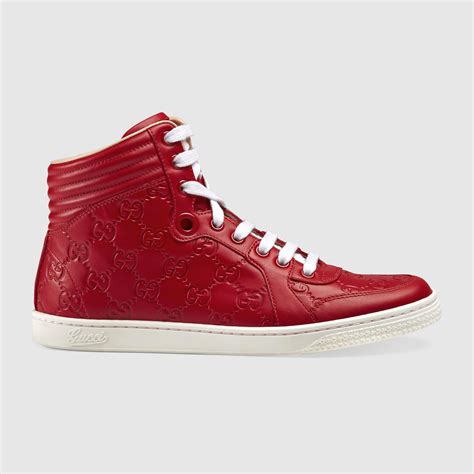 gucci tennis high top|Gucci signature high top sneaker.